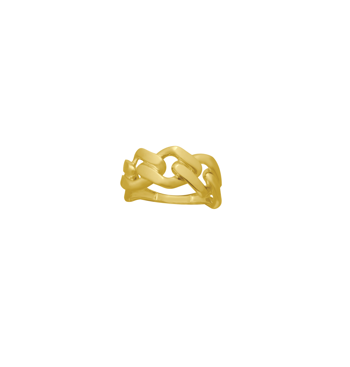 14K Gold Chunky Link Ring