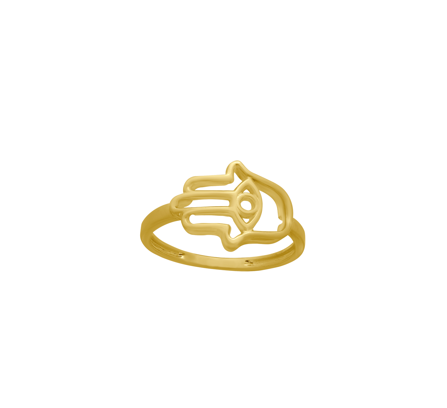 14K Gold Hamsa Protection Ring