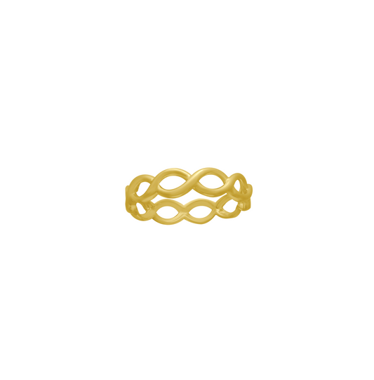 14K Gold Infinity Twist Ring